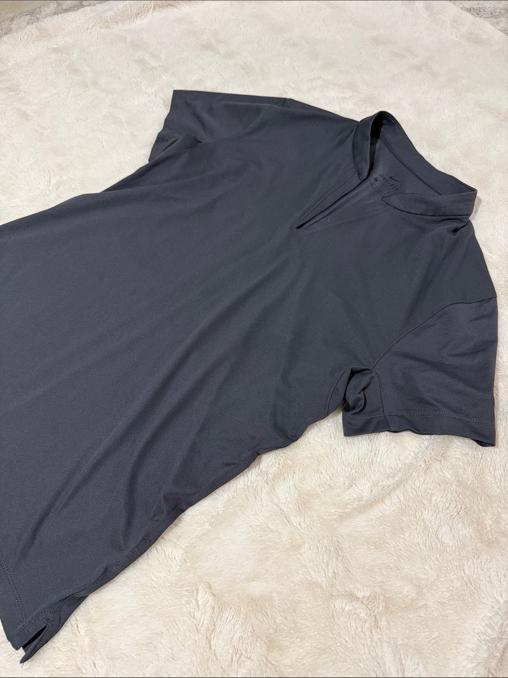 Women's Nike Dark Grey Short Sleeve V-Neck Top - Picture 2 of 5